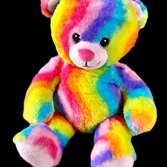 Build a Bear Rainbow Swirl 16" Plush - Picture 1 of 3